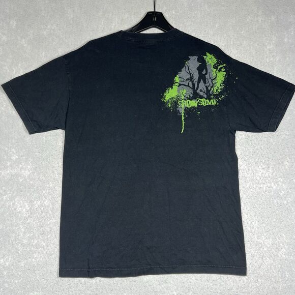 VTG Skin Industries Shirt Men’s Large Black Y2K Gothic BaGrunge AOP Double-Sided - Picture 6 of 10